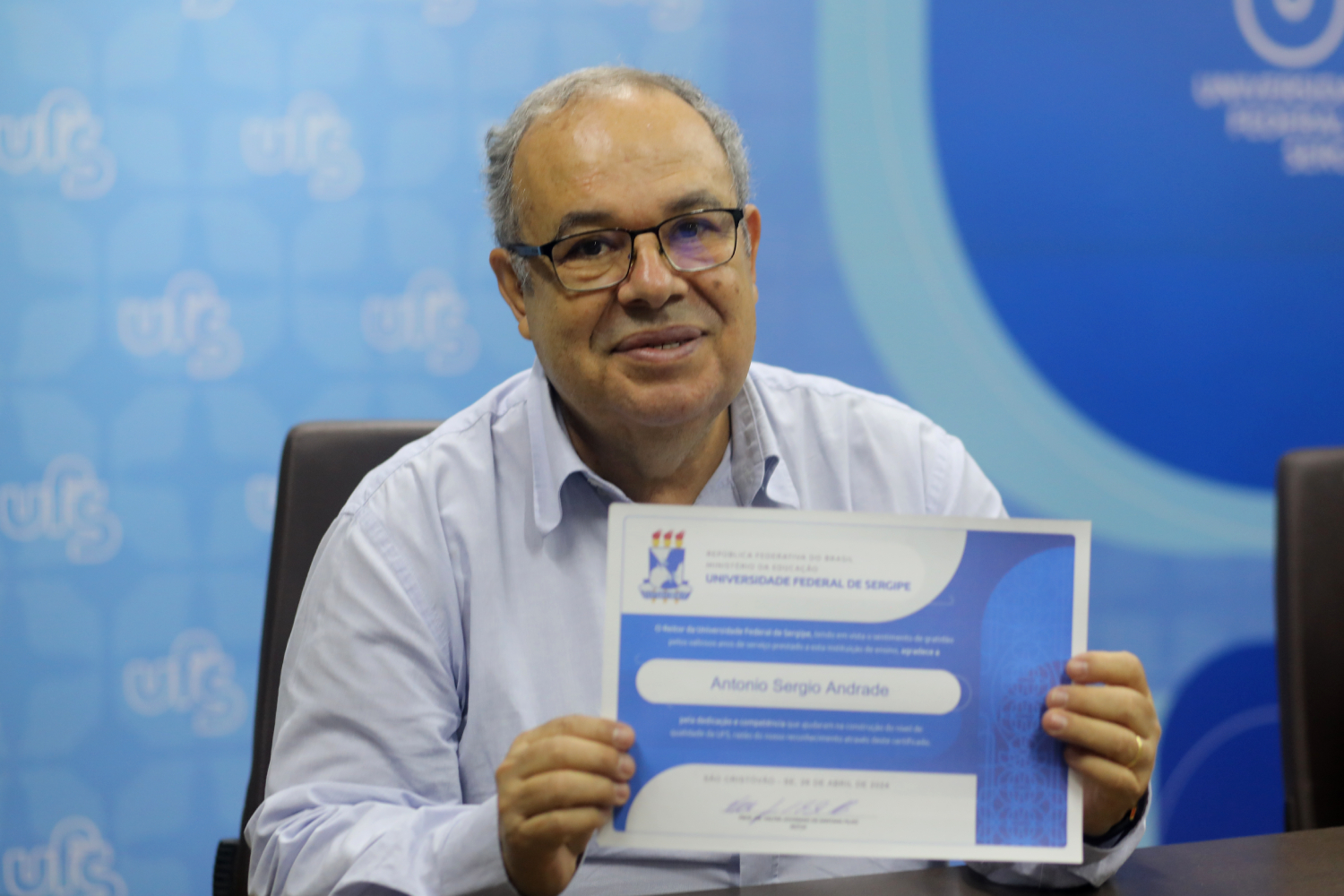 Antônio Sérgio Andrade se aposentou há dois meses. (foto: Schirlene Reis/Ascom UFS)